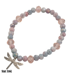 Bransoletka Stal 316L [srebrna ważka] - MF31537-6